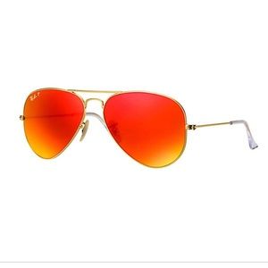 Orange Ray-Ban Aviators!